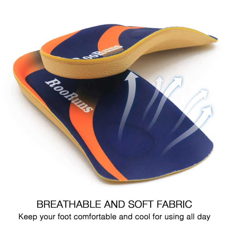 RooRuns Arch Support, RooRuns 3/4 Orthotic Shoe Inserts for Over-Pronation, Plantar Fasciitis, Heel Pain Relief, High Arch Support Insoles for Men and Women for Running Walking - Image 5